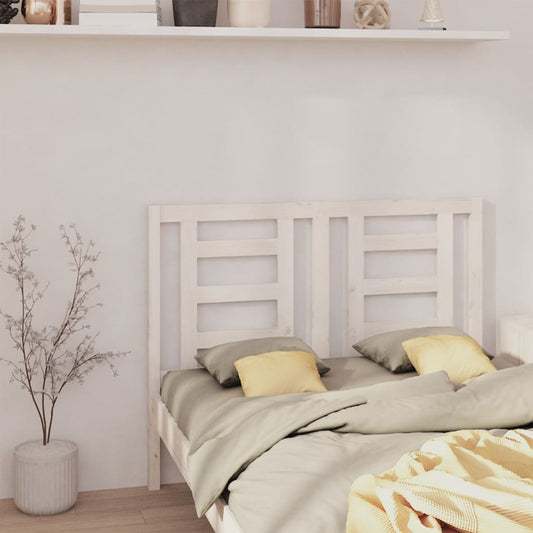 Solid Pine Bed Headboard - White 126x4x100 cm Elegant Design