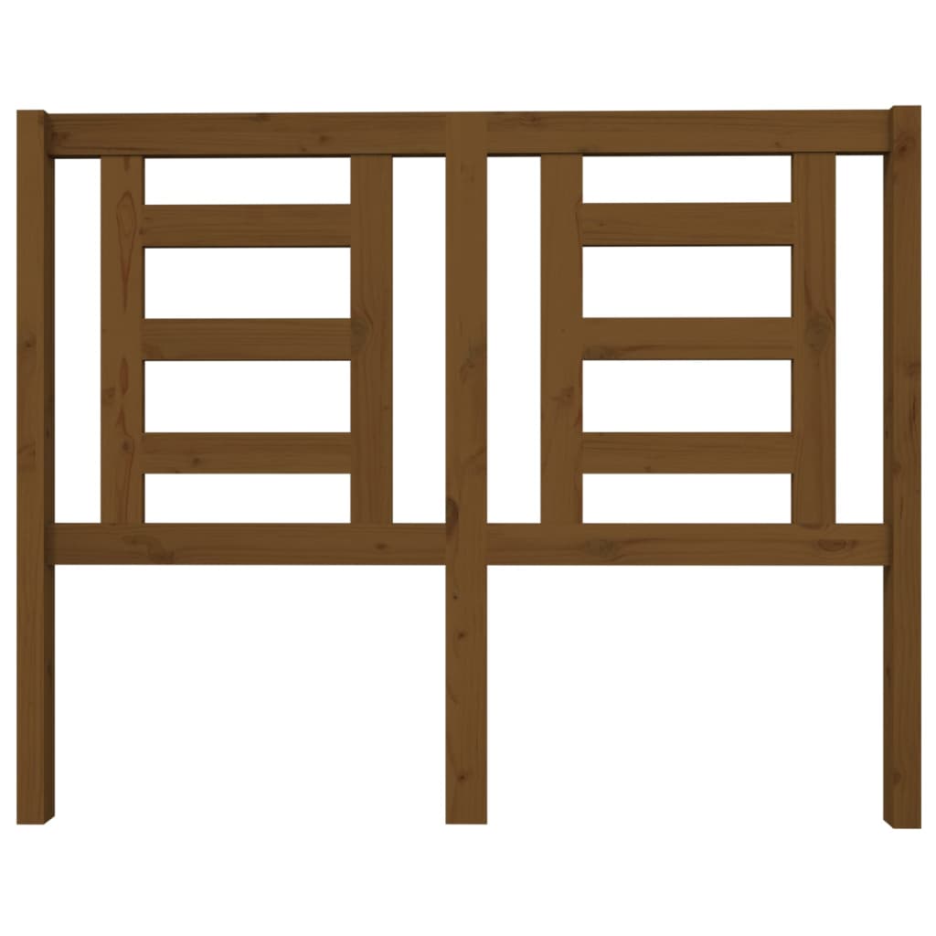 Solid Pine Wood Honey Brown Bed Headboard 126x4x100 cm