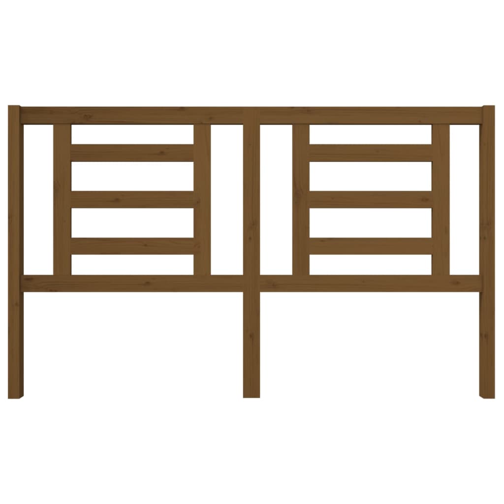 Solid Pine Wood Bed Headboard, Honey Brown, 166x4x100 cm