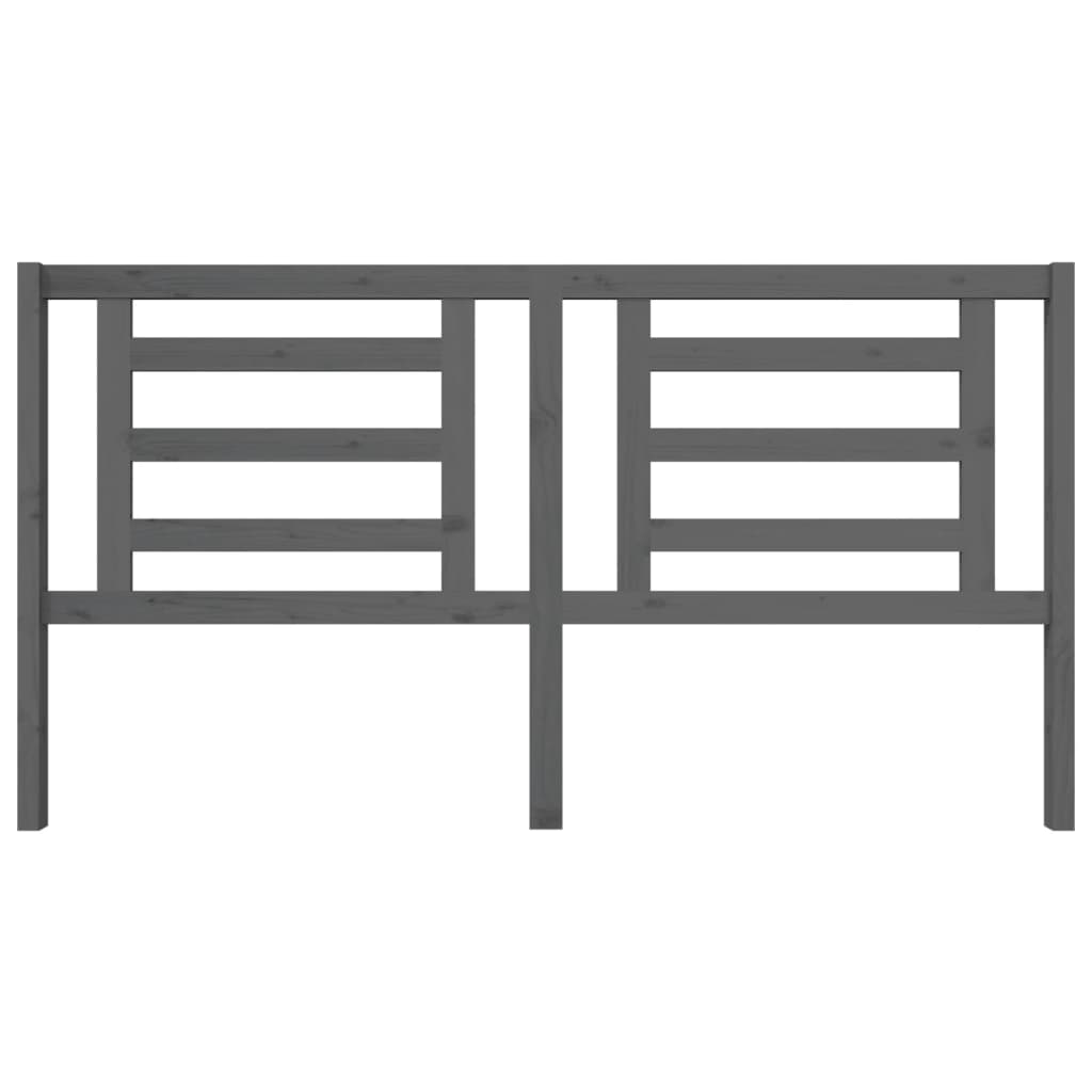 Solid Pine Wood Grey Headboard 186x4x100 cm - Stylish & Durable