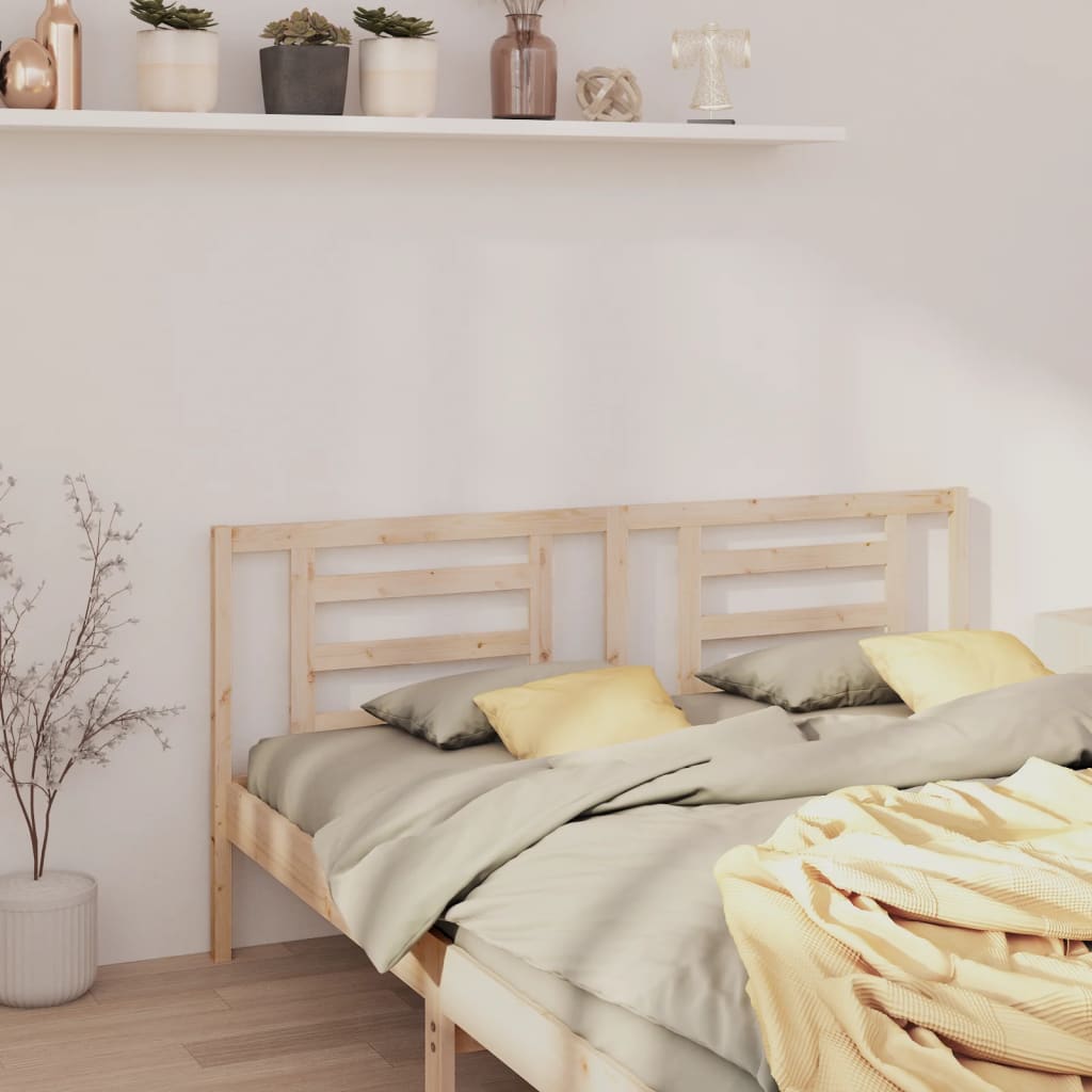 Solid Pine Wood Bed Headboard, 206x4x100 cm, Stylish & Durable