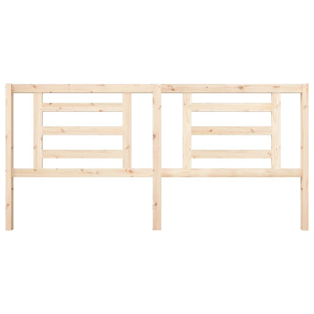 Solid Pine Wood Bed Headboard, 206x4x100 cm, Stylish & Durable
