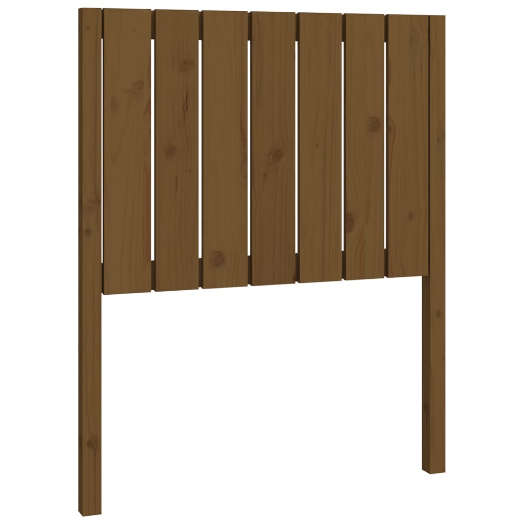 Solid Pine Wood Bed Headboard, Honey Brown, 80.5x4x100 cm