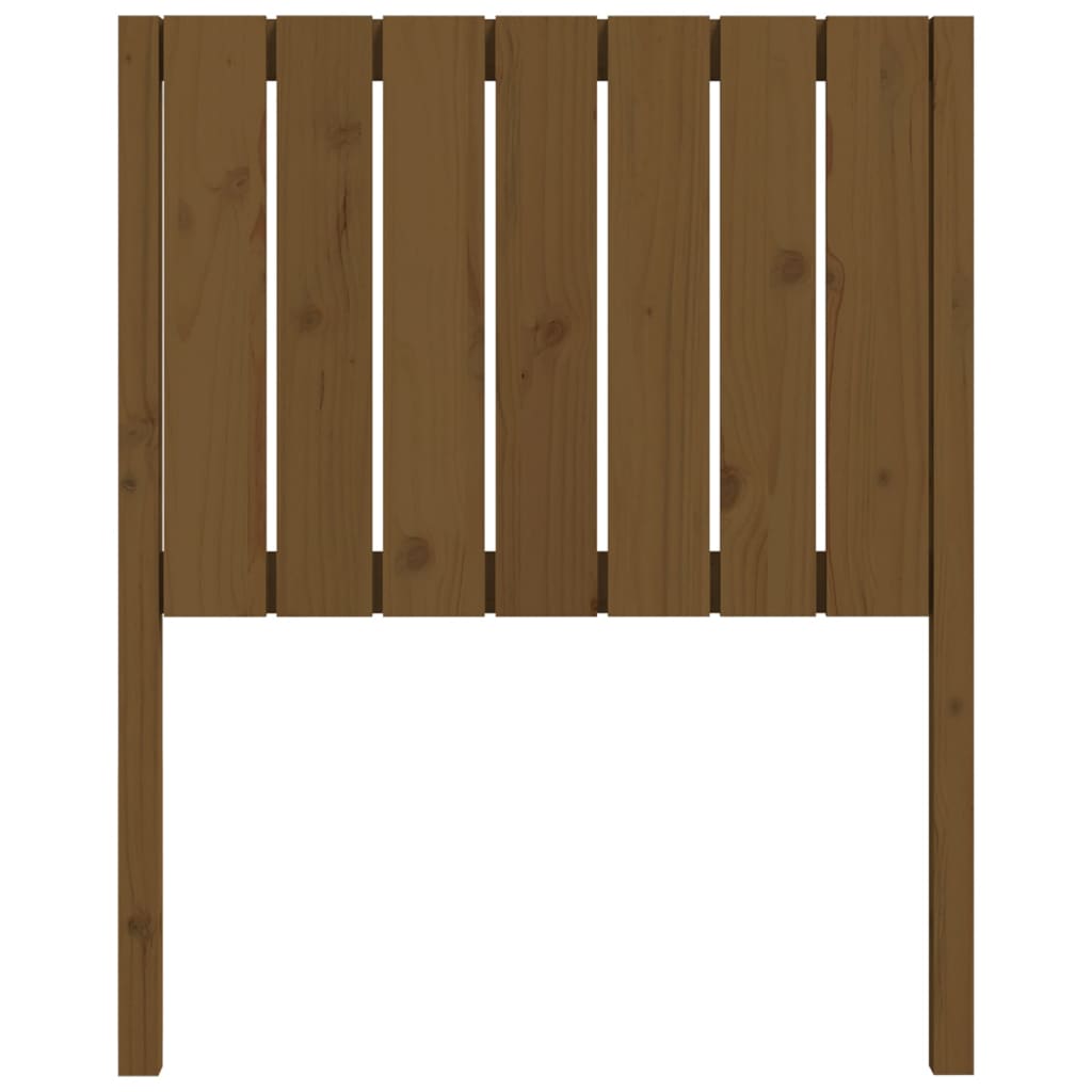 Solid Pine Wood Bed Headboard, Honey Brown, 80.5x4x100 cm
