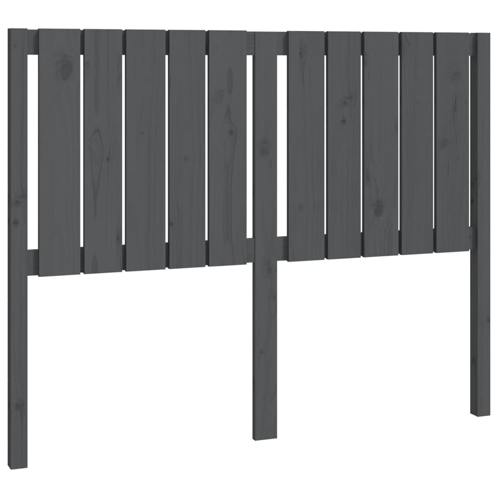 Solid Pine Grey Bed Headboard - 125.5x4x100 cm