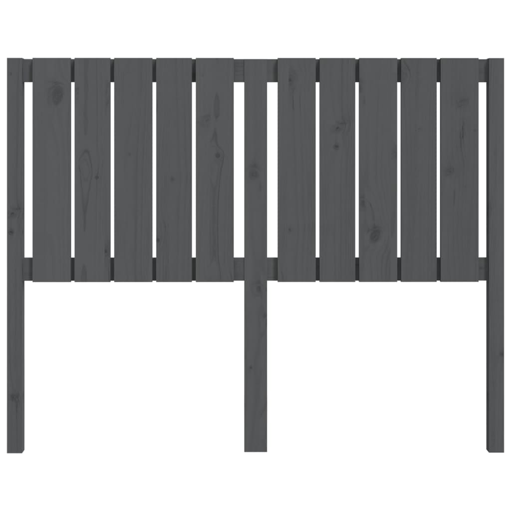 Solid Pine Grey Bed Headboard - 125.5x4x100 cm