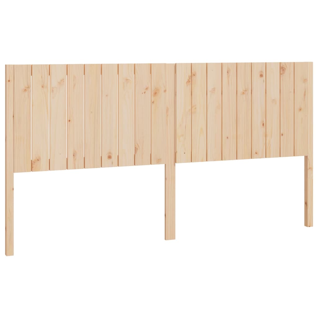 Solid Pine Wood Bed Headboard 185.5x4x100 cm - Natural Finish
