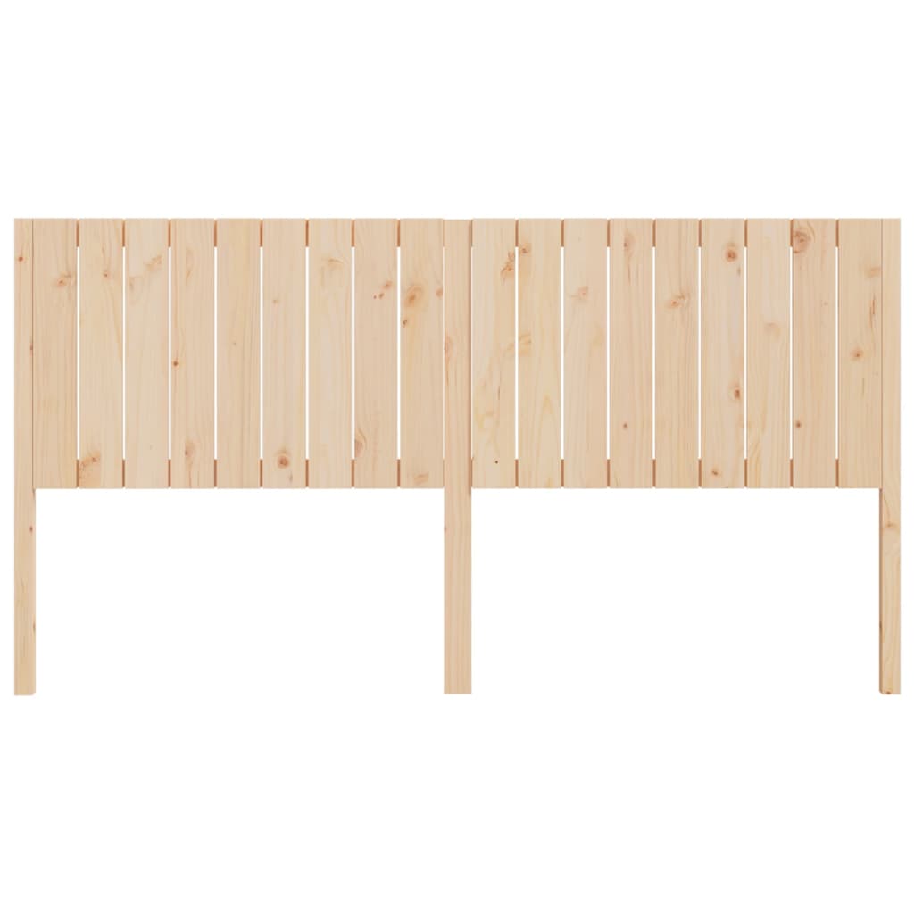 Solid Pine Wood Bed Headboard 185.5x4x100 cm - Natural Finish