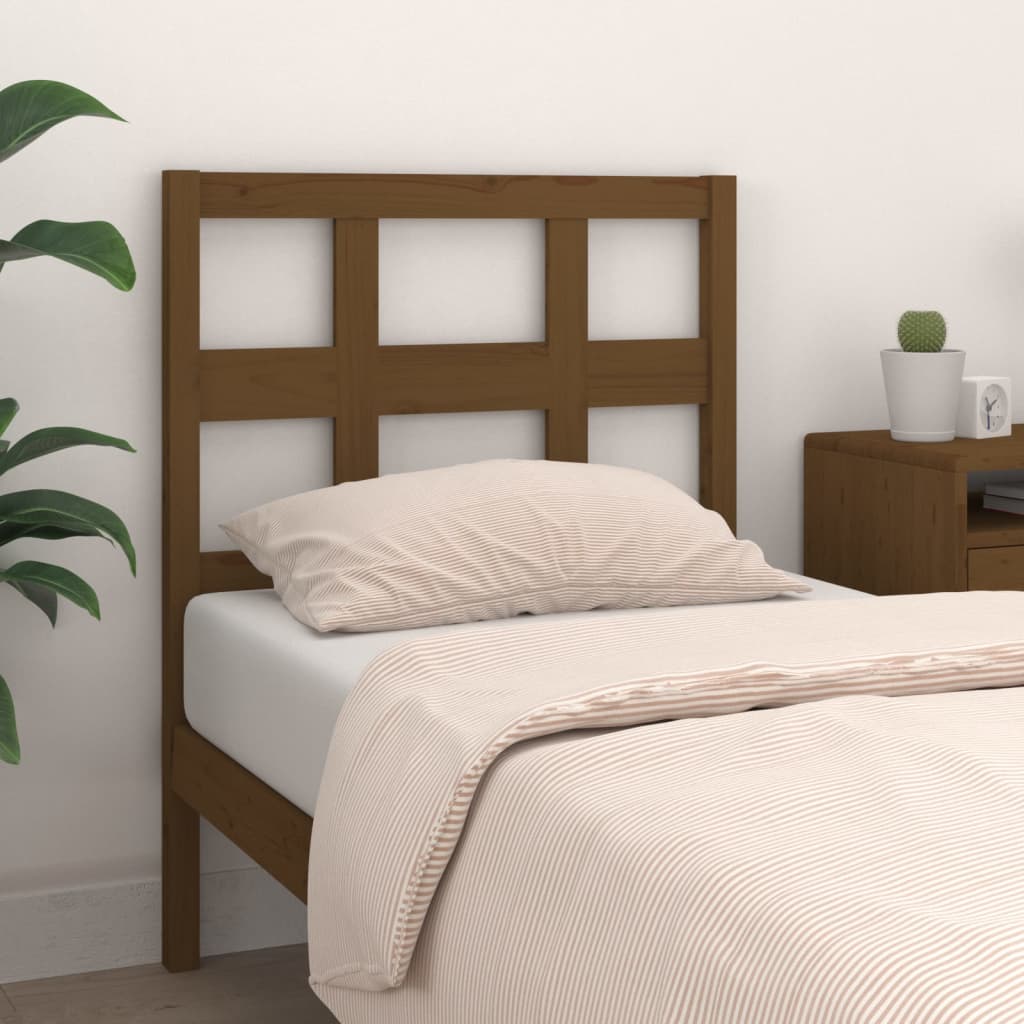 Bed Headboard Honey Brown 80.5x4x100 cm Solid Wood Pine