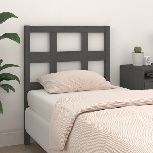 Solid Pine Grey Headboard 95.5x4x100 cm | Stylish Bedroom Accent