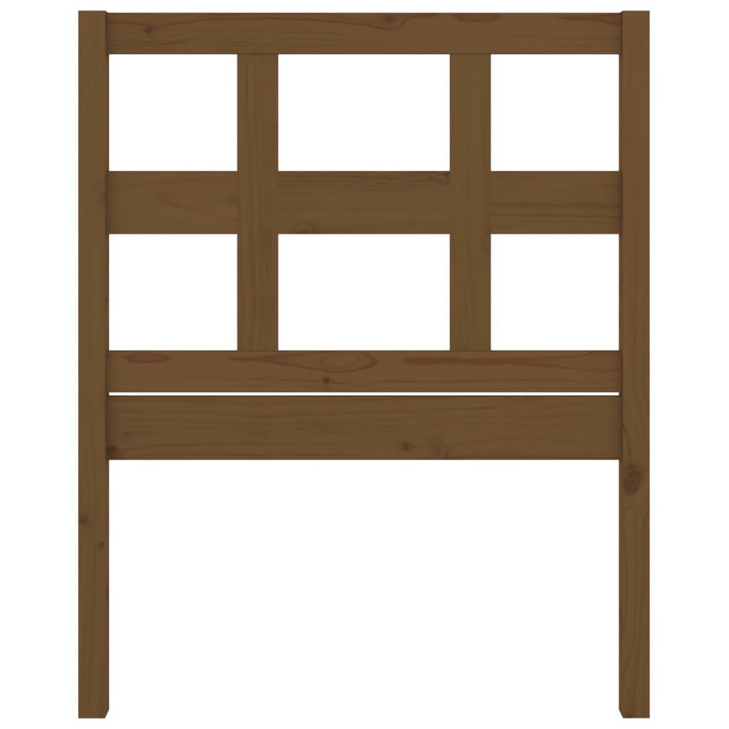 Solid Pine Honey Brown Bed Headboard, 105.5x4x100 cm