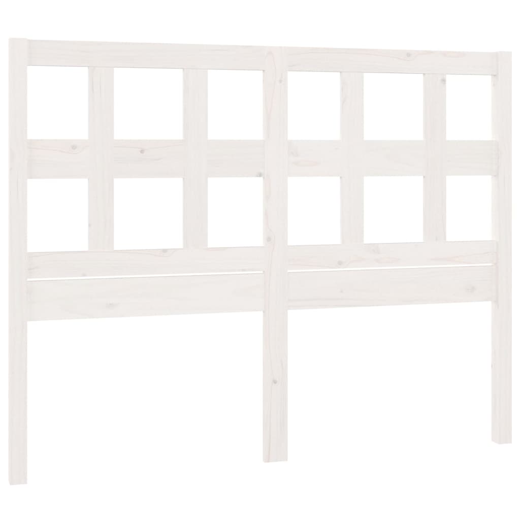 Solid Pine Wooden Headboard - White, 125.5x4x100 cm