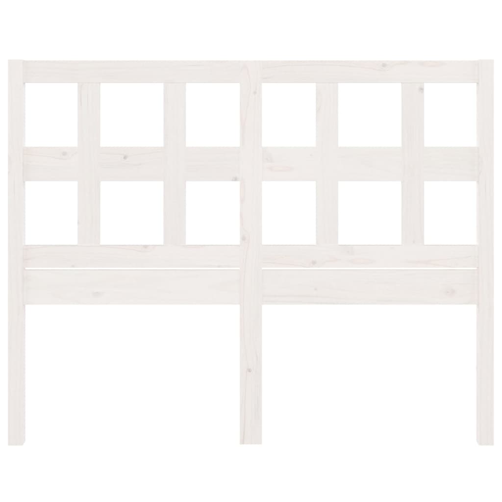 Solid Pine Wooden Headboard - White, 125.5x4x100 cm