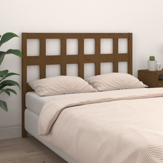 Solid Pine Bed Headboard, Honey Brown - 145.5x4x100 cm