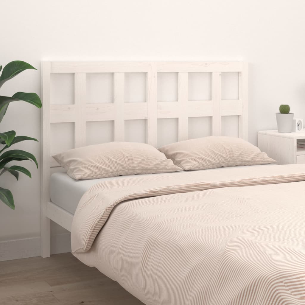 Solid Wood Pine Headboard - White, 185.5x4x100 cm