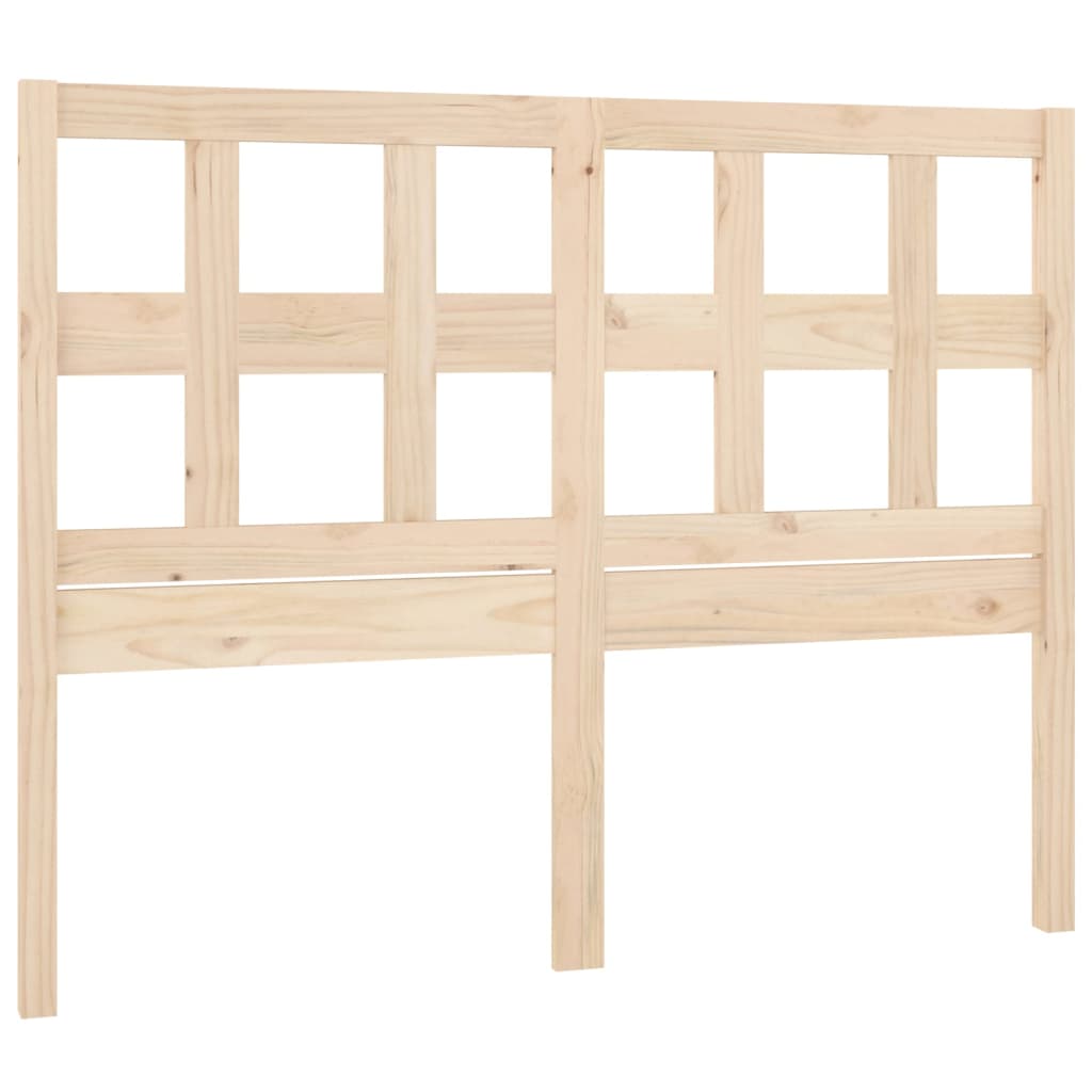 Solid Pine Wood Bed Headboard, 205.5x4x100 cm - Natural Finish