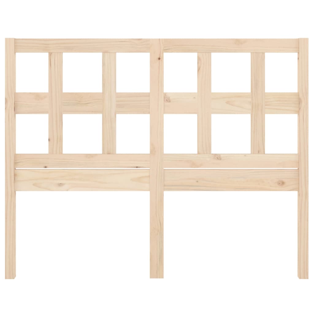 Solid Pine Wood Bed Headboard, 205.5x4x100 cm - Natural Finish