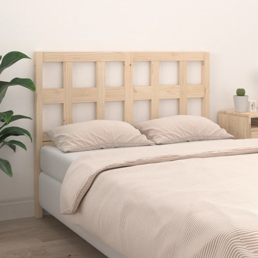 Solid Pine Wood Bed Headboard, 205.5x4x100 cm - Natural Finish