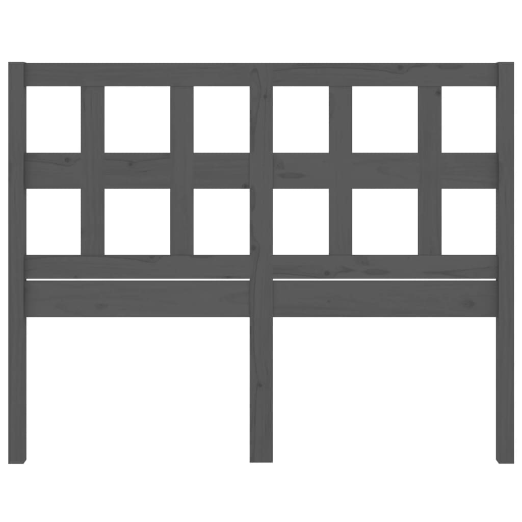 Solid Pine Grey Bed Headboard - 205.5x4x100 cm
