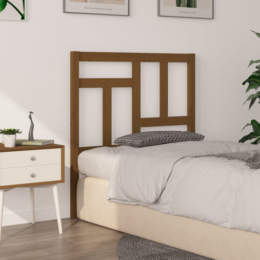 Solid Pine Bed Headboard in Honey Brown 80.5x4x100 cm