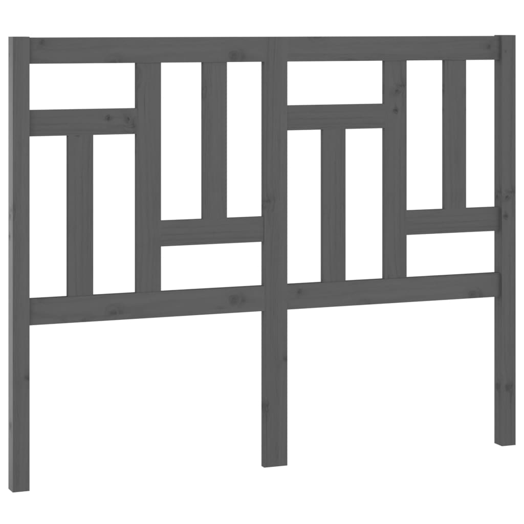 Solid Pine Wood Grey Headboard 125.5x4x100 cm - Stylish & Durable