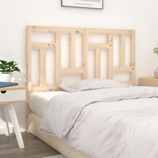 Solid Pine Wood Headboard - 140.5x4x100 cm | Natural Finish