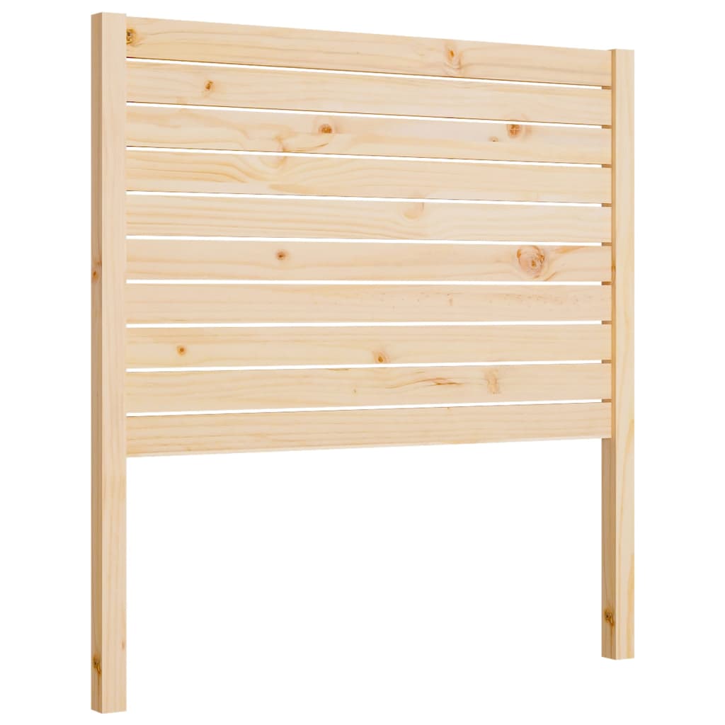 Solid Pine Wood Bed Headboard 81x4x100 cm - Natural Finish