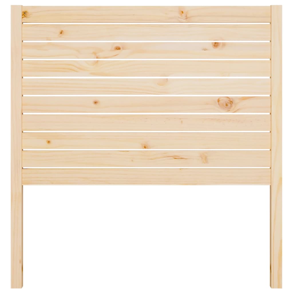 Solid Pine Wood Bed Headboard 81x4x100 cm - Natural Finish