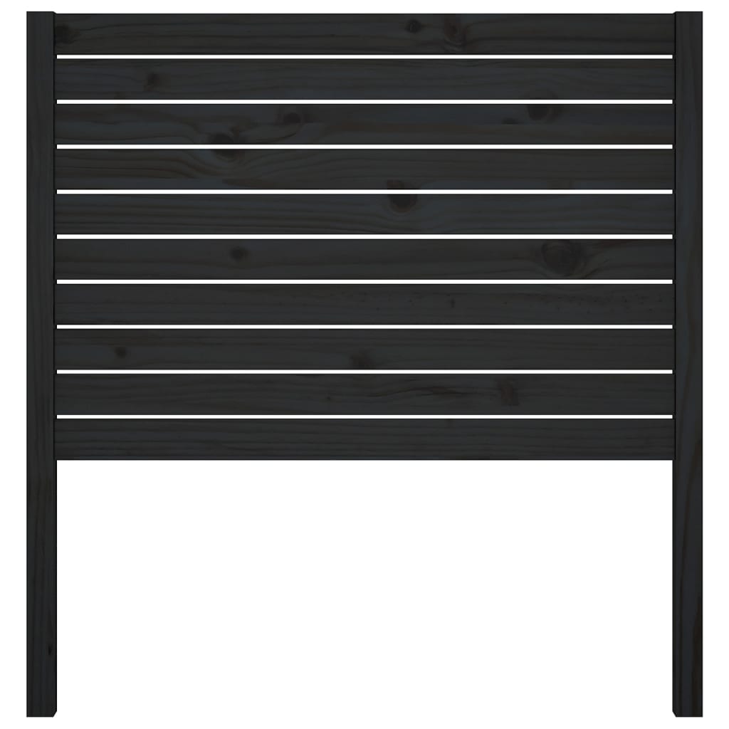 Solid Pine Wood Black Headboard 96x4x100 cm - Stylish & Durable