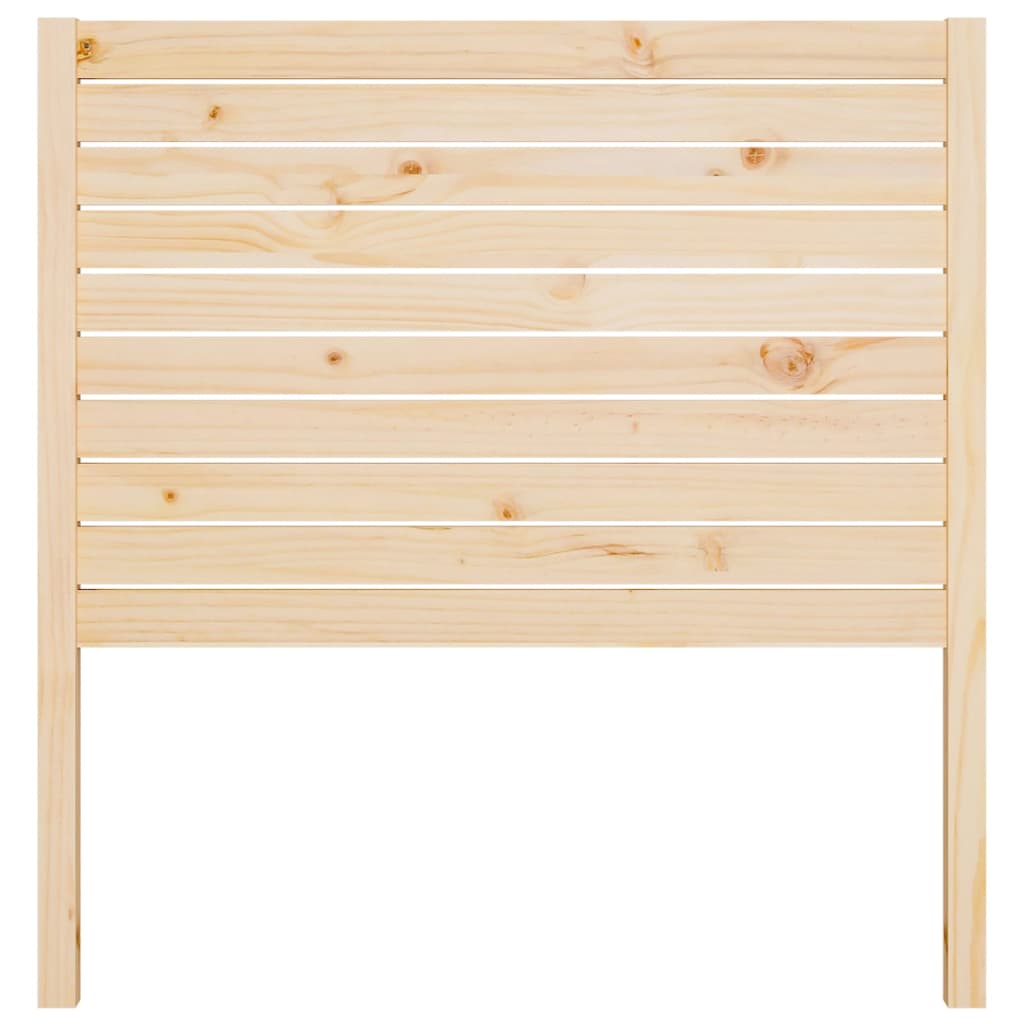 Solid Pine Wood Bed Headboard - 106x4x100 cm, Natural Finish