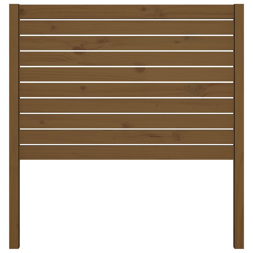 Solid Pine Bed Headboard, Honey Brown, 106x4x100 cm