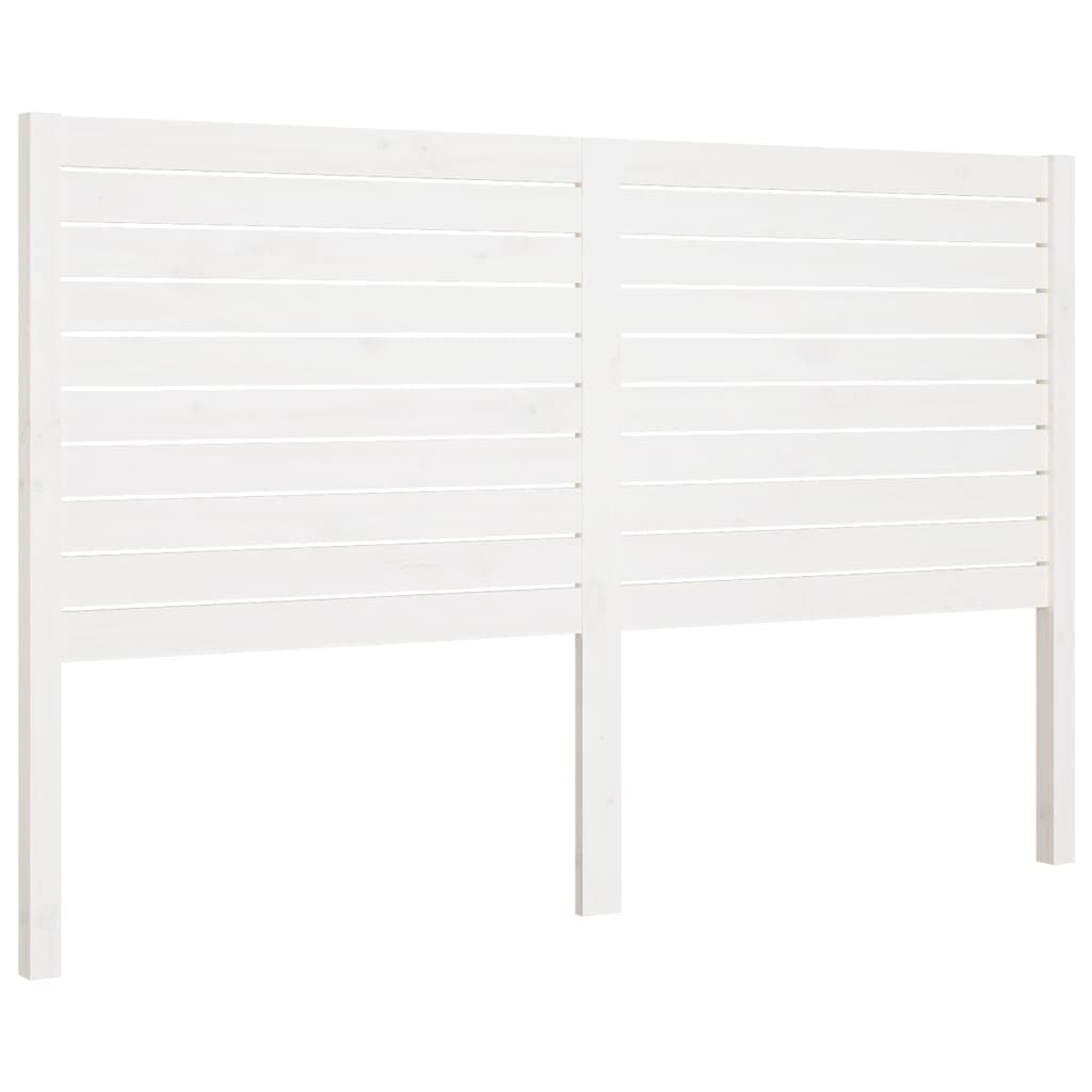 Solid Pine Wood Headboard, White 126x4x100 cm – Elegant & Sturdy