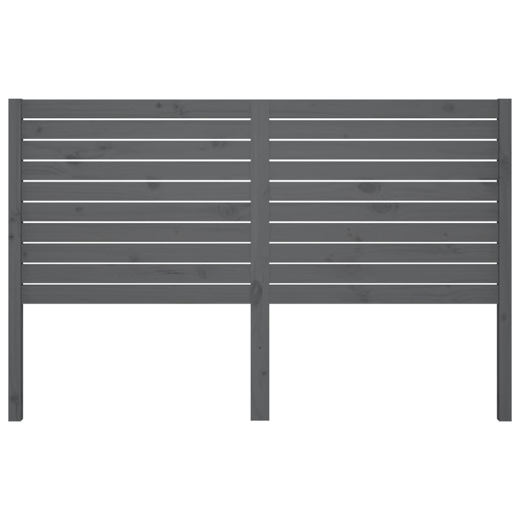 Solid Pine Grey Headboard 126x4x100 cm - Stylish & Sturdy Design