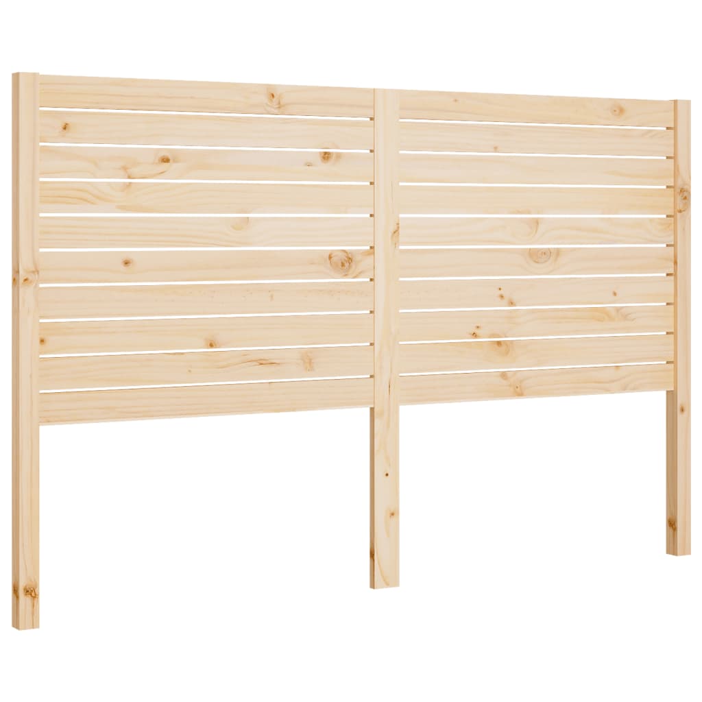 Solid Pine Wood Bed Headboard 141x4x100 cm - Natural Finish