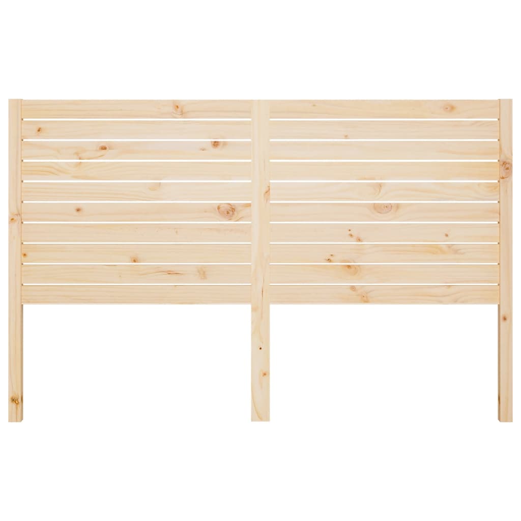 Solid Pine Wood Bed Headboard 141x4x100 cm - Natural Finish