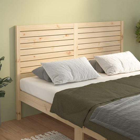 Solid Pine Wood Bed Headboard 141x4x100 cm - Natural Finish