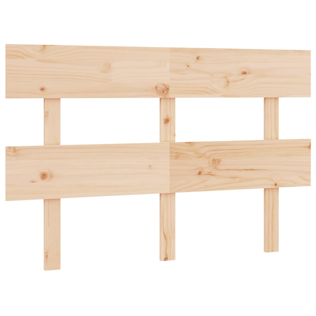 Solid Pine Wood Bed Headboard 124x3x81 cm - Natural Finish