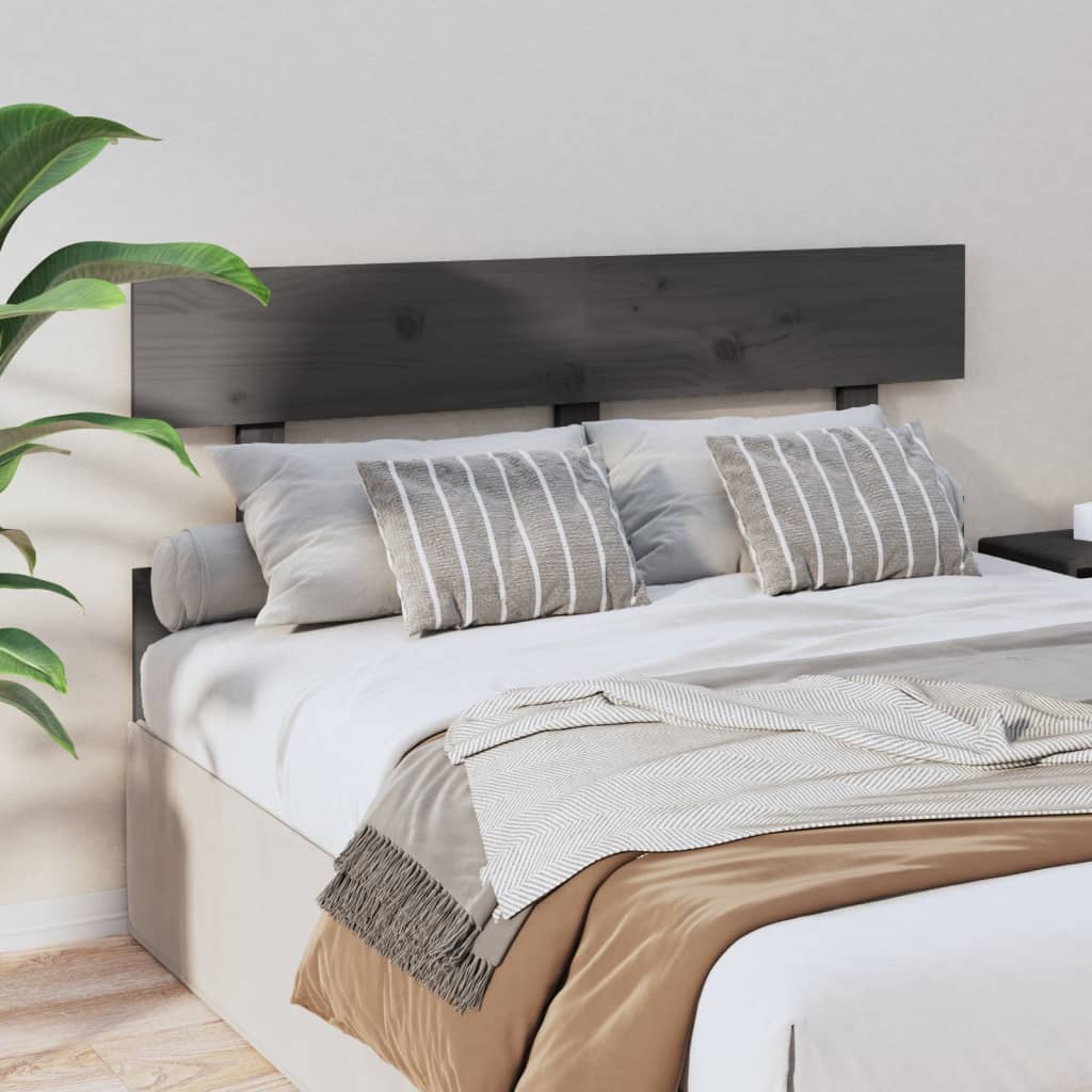 Solid Pine Grey Bed Headboard 138x3x81 cm - Stylish & Durable