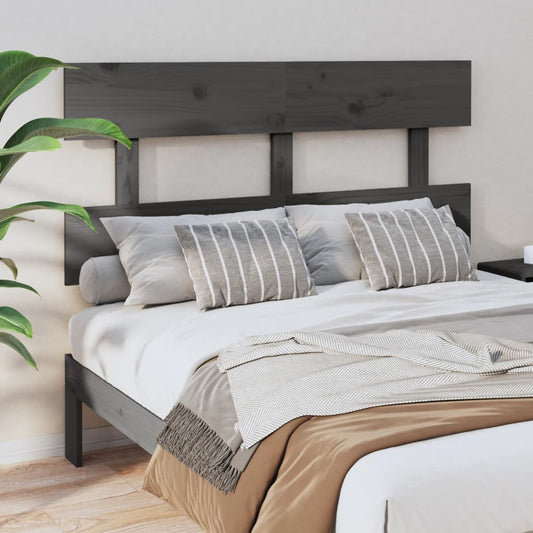 Solid Pine Grey Bed Headboard 138x3x81 cm - Stylish & Durable