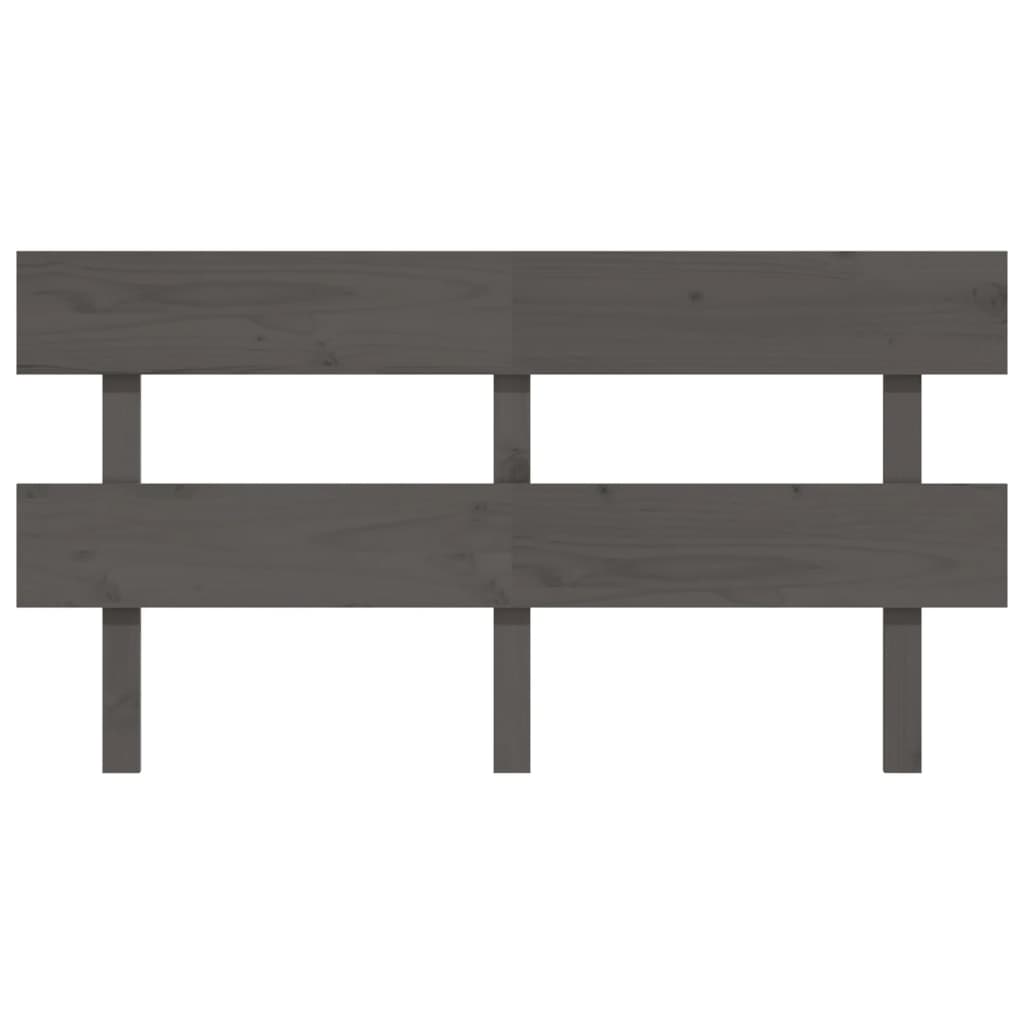 Solid Pine Grey Headboard 154x3x81 cm - Stylish Bedroom Accent