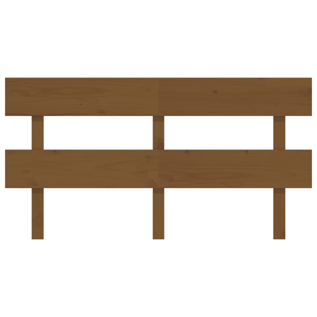 Solid Wood Pine Headboard, Honey Brown, 154x3x81 cm