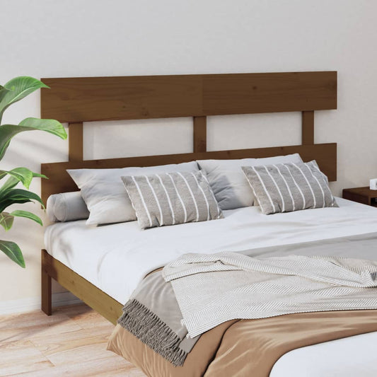 Solid Wood Pine Headboard, Honey Brown, 154x3x81 cm