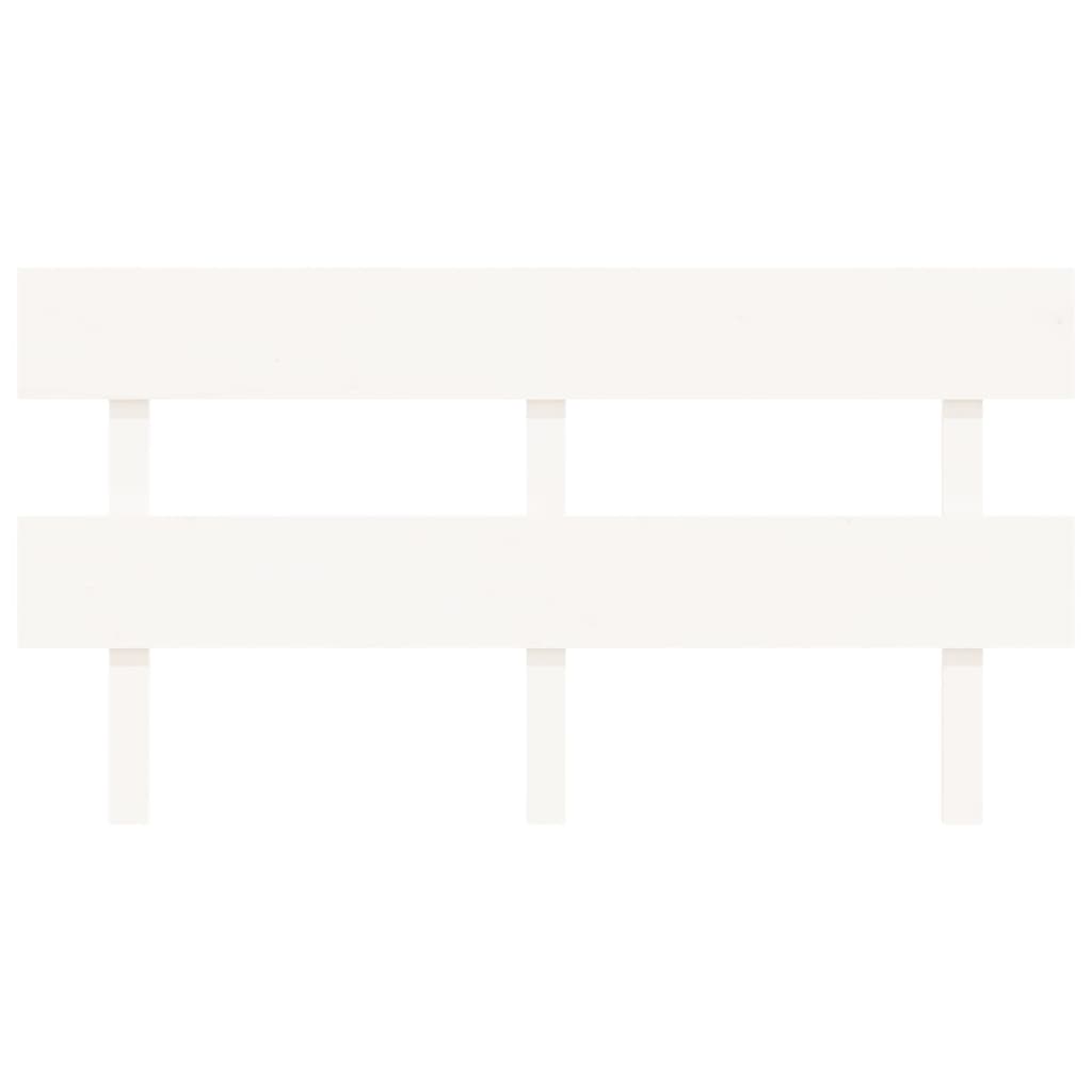 Solid Wood Pine Bed Headboard, White, 164x3x81 cm