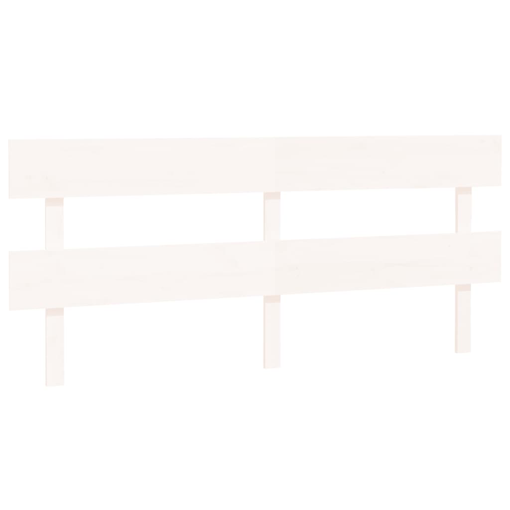 Solid Pine White Bed Headboard, 184x3x81 cm, Elegant Design