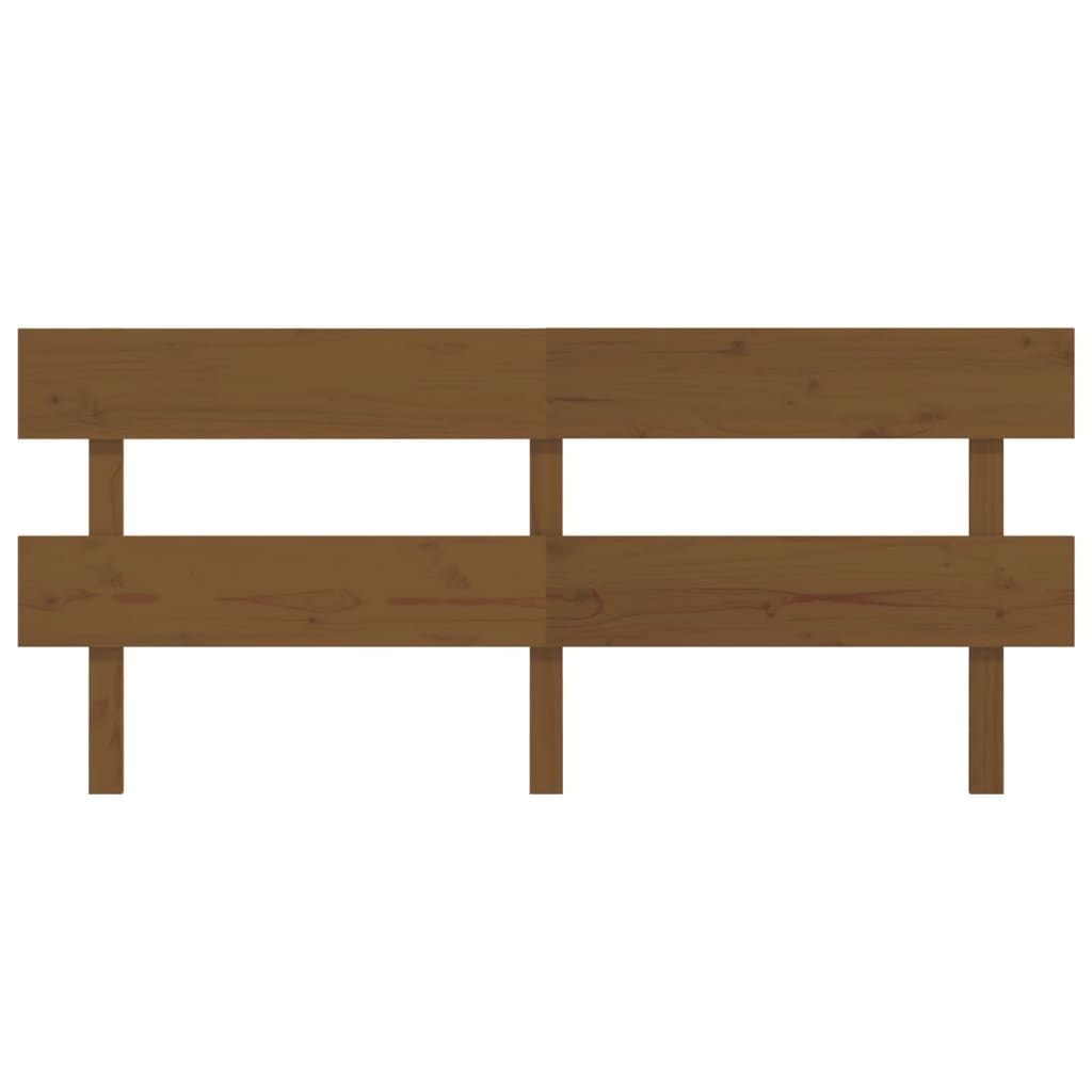 Solid Wood Pine Bed Headboard, Honey Brown, 204x3x81 cm