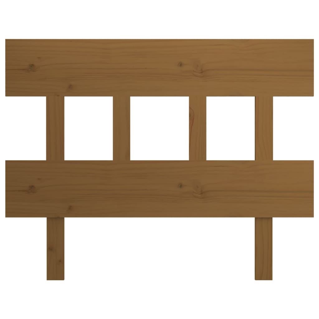 Solid Wood Pine Headboard, Honey Brown, 93.5x3x81 cm