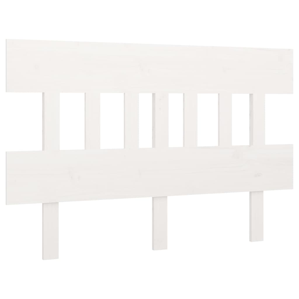 Solid Pine White Headboard 123.5x3x81 cm - Stylish & Durable Design