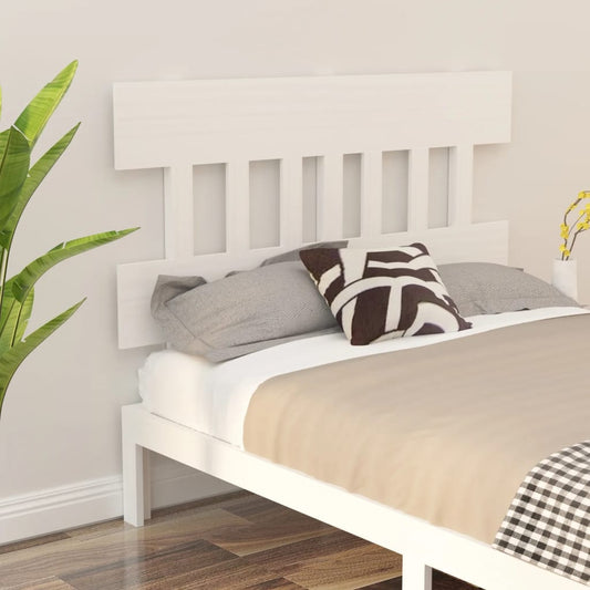 Solid Pine White Headboard 123.5x3x81 cm - Stylish & Durable Design