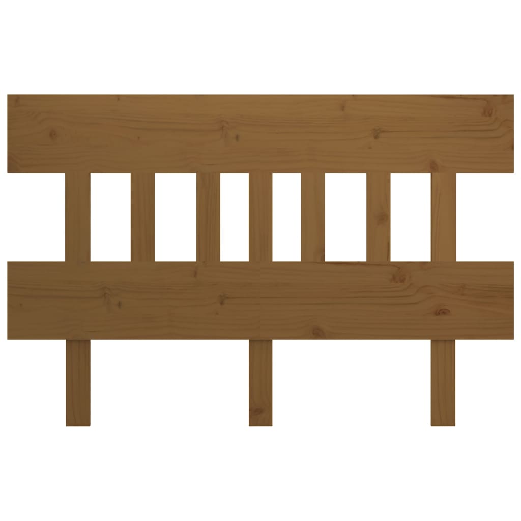 Solid Pine Wood Honey Brown Bed Headboard 123.5x3x81 cm