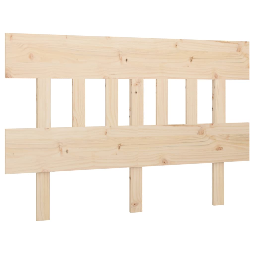 Solid Pine Wood Bed Headboard 143.5x3x81 cm - Natural Finish